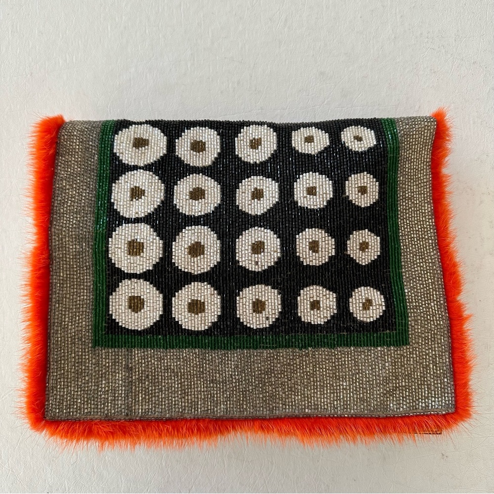 FENDI beaded convertible bag - can be a clutch, crossbody, or shoulder bag